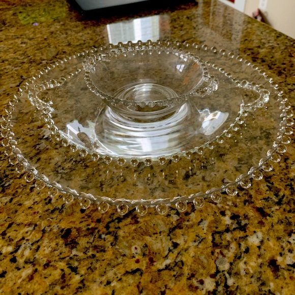 Glass serving platter set - Picture 2 of 3